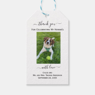 Dog Cat Photo My Human's Thank You Wedding   Gift Tags