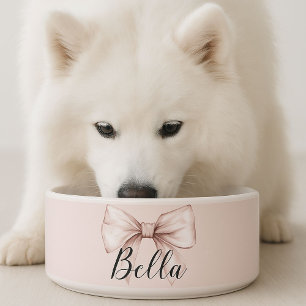 Dog Cat Pink Bow & Blush Bow Personalized