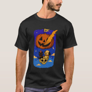 Dog Cat Pumpkin Halloween Kitten Puppy Lover Jack T-Shirt