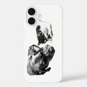 Dog & Cat Resting Together Monochrome Case