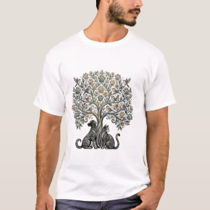 Dog Cat Tree of Life  T-Shirt