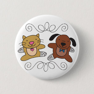 Dog & Cat Vet 2 Inch Round Button