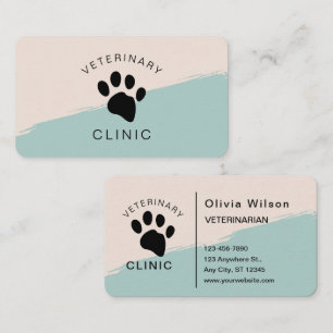 Dog Cat Veterinary Clinic Veterinarian Single-Side Business Card