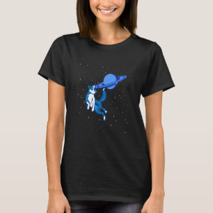Dog Catches Saturn Like Frisbee Space Astronomy S T-Shirt
