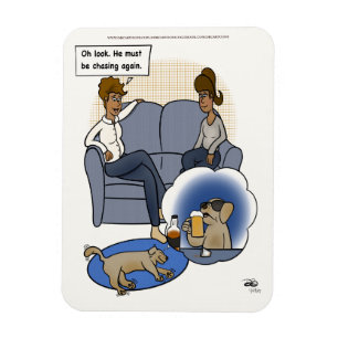 Dog Chasing Dream Magnet