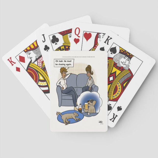 Dog Chasing Dream Playing Cards (Back)