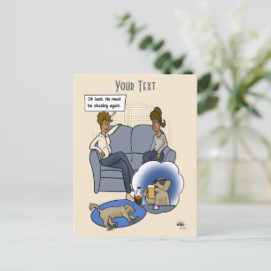 Dog Chasing Dream Postcard