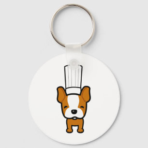 Dog Chef Art on Keychain