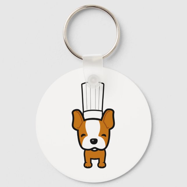 Dog Chef Art on Keychain (Front)