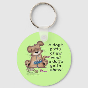 Dog Chews Shoes Keychain