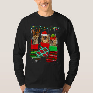 Dog Chihuahua Christmas Socks Xmas Pajama Pet Pup T-Shirt