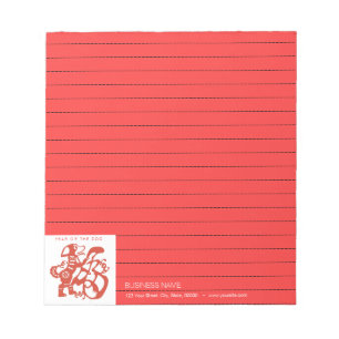 Dog Chinese Papercut corporate Lined Notepad