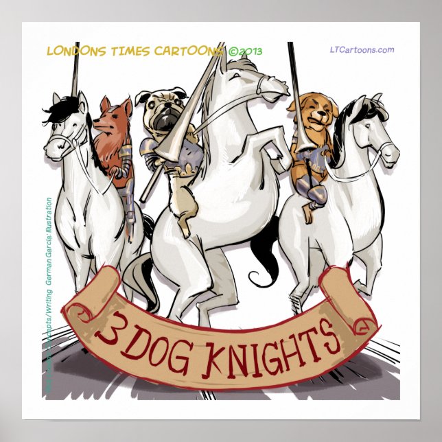 Dog Chivalry Funny Poster (Front)