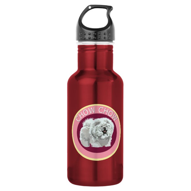 Dog chow chow 532 ml water bottle (Front)