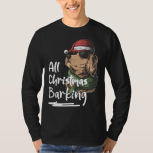 Dog Christmas Barking Golden Retriever T-Shirt