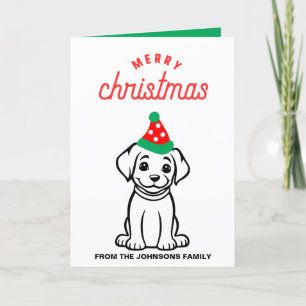 Dog Christmas Card, Personalized Cute Xmas Card