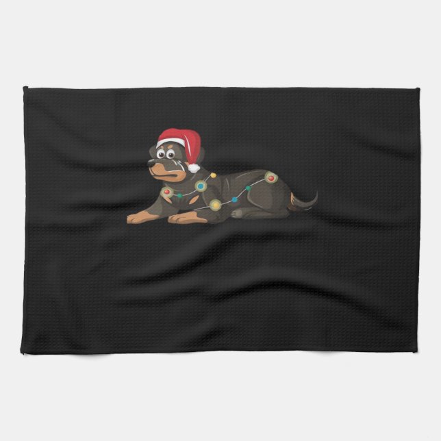 Dog Christmas Classic T-Shirt_1 Kitchen Towel (Horizontal)