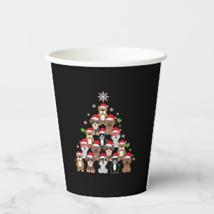 Dog Christmas Classic T-Shirt Paper Cups