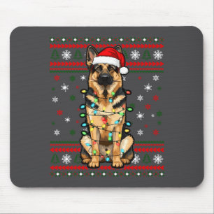 Dog Christmas, German Shepherd Christmas Lights Ug Mouse Pad