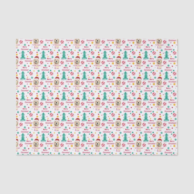 Dog Christmas Gift Tissue Paper (Front)