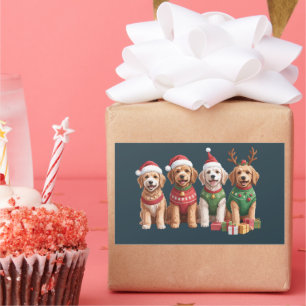 Dog Christmas Goldendoodle Christmas Dog Lover Sticker