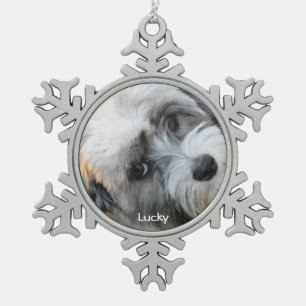 Dog Christmas Ornaments Pewter Add Custom Photo