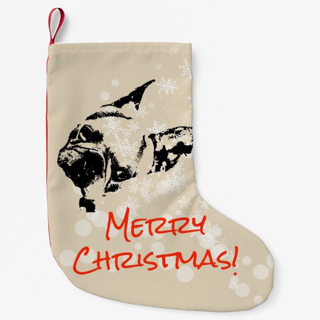 Dog Christmas Small Christmas Stocking (Front)