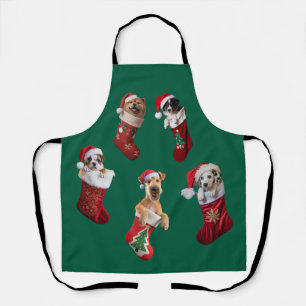 Dog Christmas Stocking Apron
