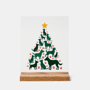 Dog Christmas Tree Shirt - Dog Christmas (1) Acrylic Sign