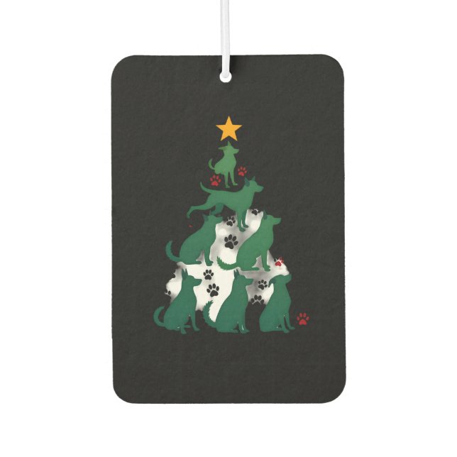 Dog Christmas Tree Shirt - Dog Christmas (2) Air Freshener (Front)