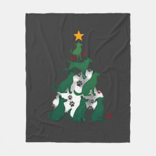 Dog Christmas Tree Shirt - Dog Christmas (2) Fleece Blanket