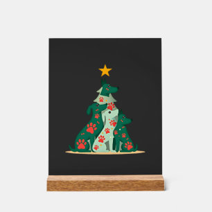 Dog Christmas Tree Shirt - Dog Christmas (3) Acrylic Sign