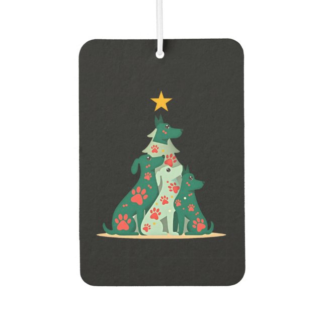 Dog Christmas Tree Shirt - Dog Christmas (3) Air Freshener (Front)