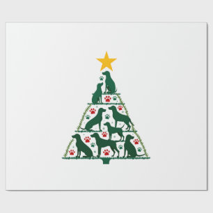 Dog Christmas Tree Shirt - Dog Christmas (4) Wrapping Paper