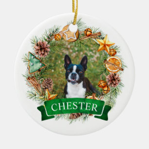 Dog Christmas Wreath Ornament