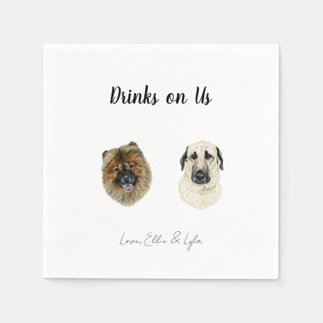 Dog Cocktail Napkins (Front)