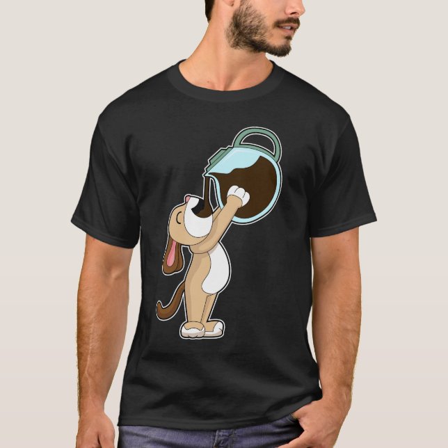 Dog Coffee Coffee pot T-Shirt (Front)