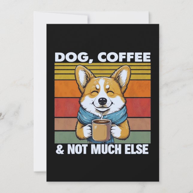Dog & Coffee Lover Optional Personalization Card (Front)