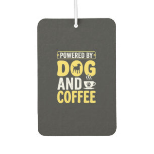 Dog Coffee Lover Powered By Design Air Freshener
