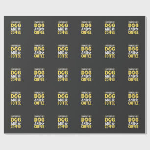 Dog Coffee Lover Powered By Design Wrapping Paper