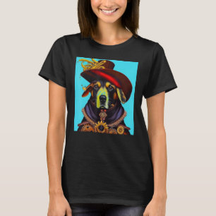 Dog Cogwheels Steampunk AI Dog Revolution Puppy T-Shirt