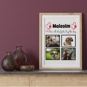 Dog collage - customized 4 photos poster