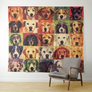 Dog Collage Tapestry