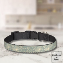 Dog Collar - Sage Green Botanical, Personalized
