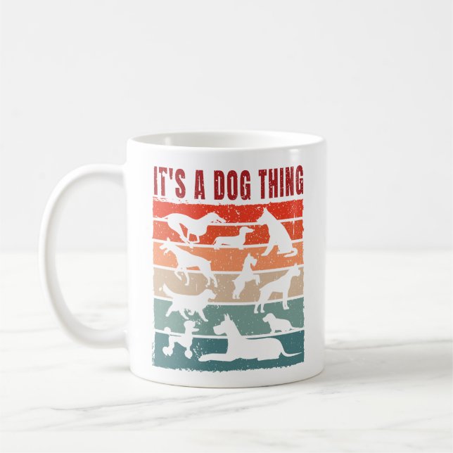 Dog Collection Retro Coffee Mug (Left)