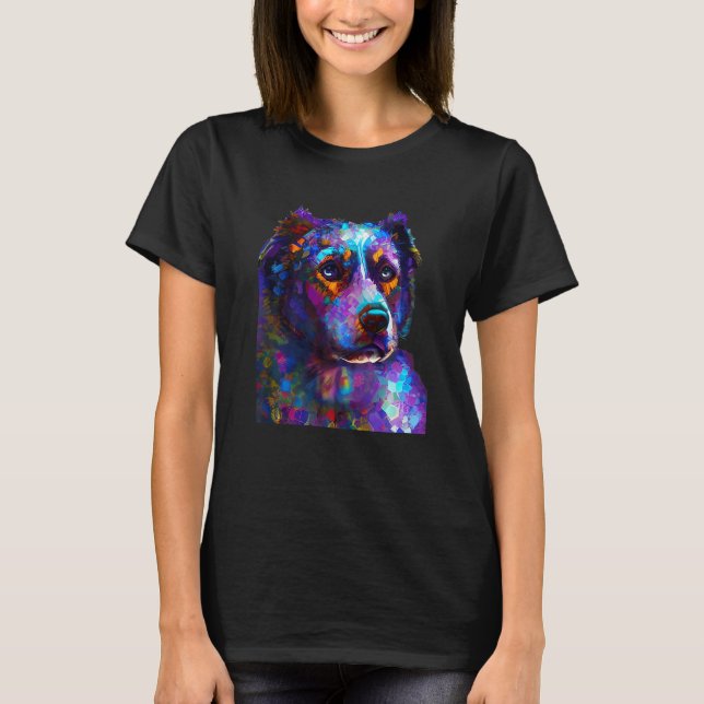 Dog  colourful gems dog T-Shirt (Front)