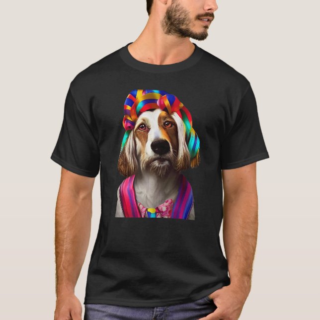 Dog  colourful portrait of a dog T-Shirt (Front)