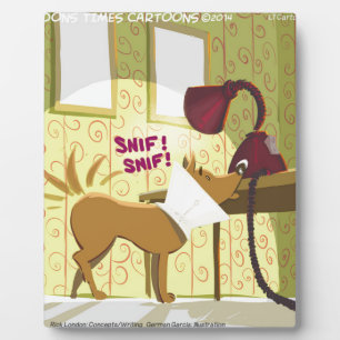 Dog Conehead Funny Plaque