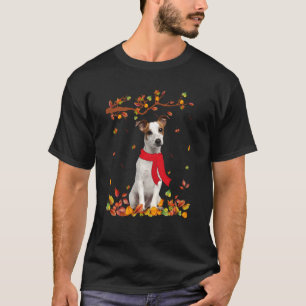 Dog  Cool Jack Russell Terrier Autumn Thanksgiving T-Shirt