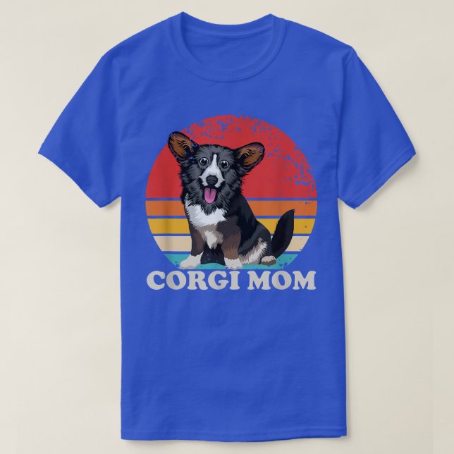 Dog Corgi Mom  T-Shirt (Design Front)